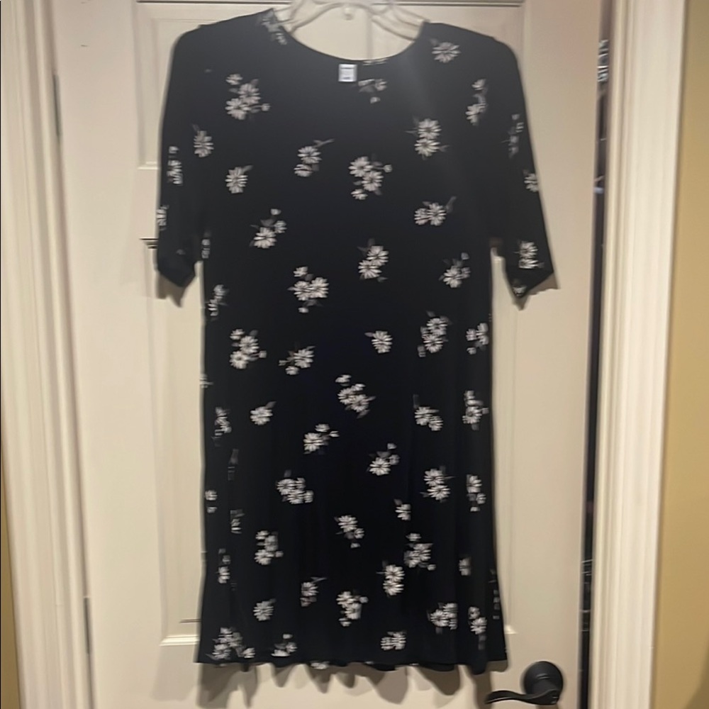Floral Black Dress